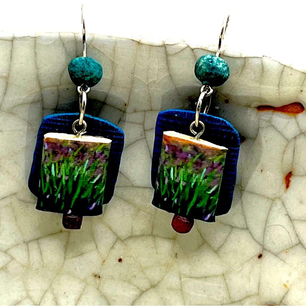 Handcrafted Porcelain and Paper Earrings